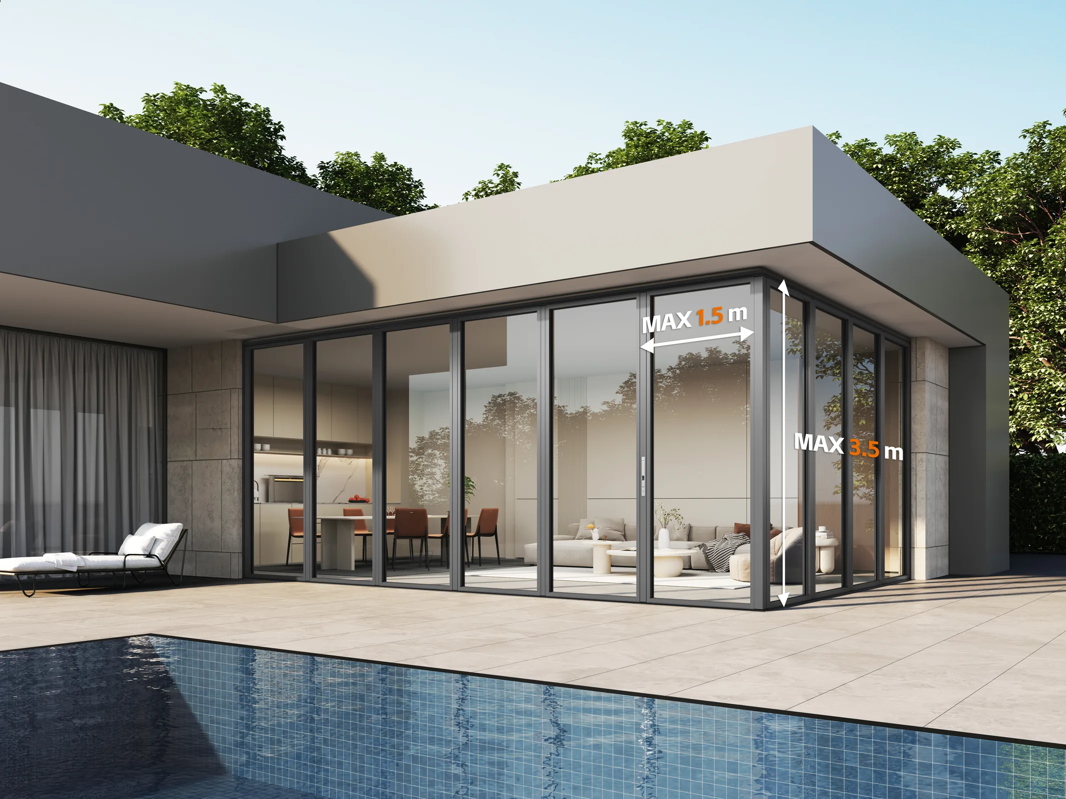 CIMU aluminium window and door system display